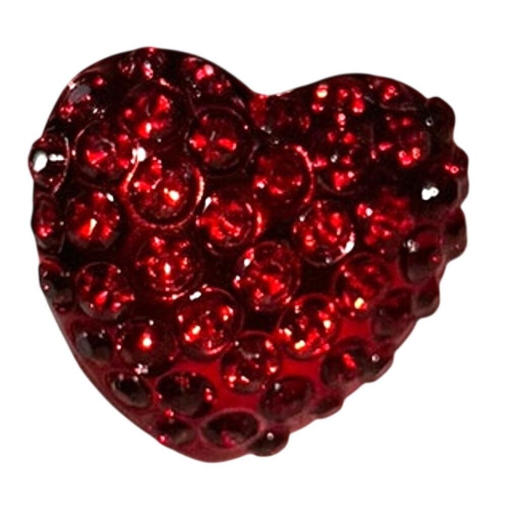 Betsey Johnson Red Crystal Large Heart Adjustable Stretch Ring Kawaii Cutecore - Picture 2 of 6